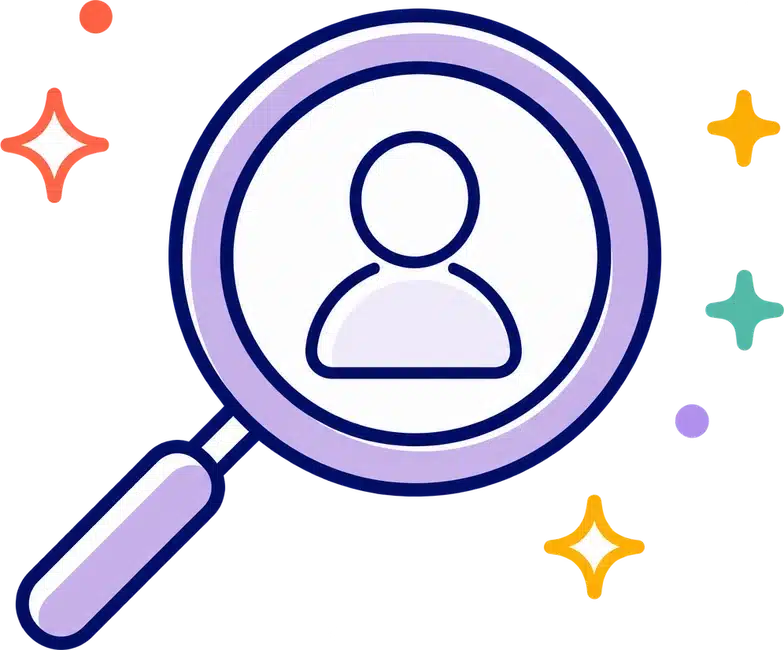 Loupe centrée sur le profil d’un client, pour l’identification de vos besoins business