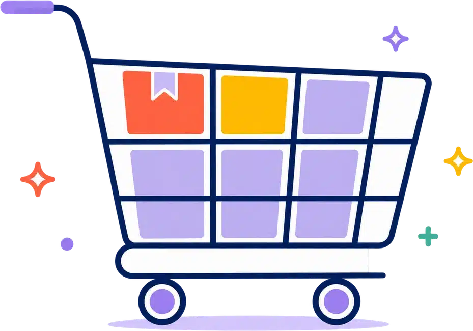 Panier rempli, image d’un site e-commerce WordPress qui vend