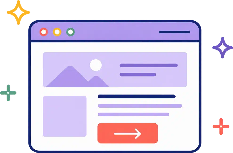 Page web avec son bouton d’action, conçue pour transformer vos visiteurs en leads