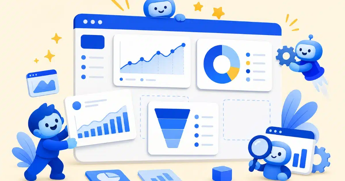 Dashboards personnalisables dans Google Analytics : 15 cartes, 6 visuels, ce qui change pour votre PME